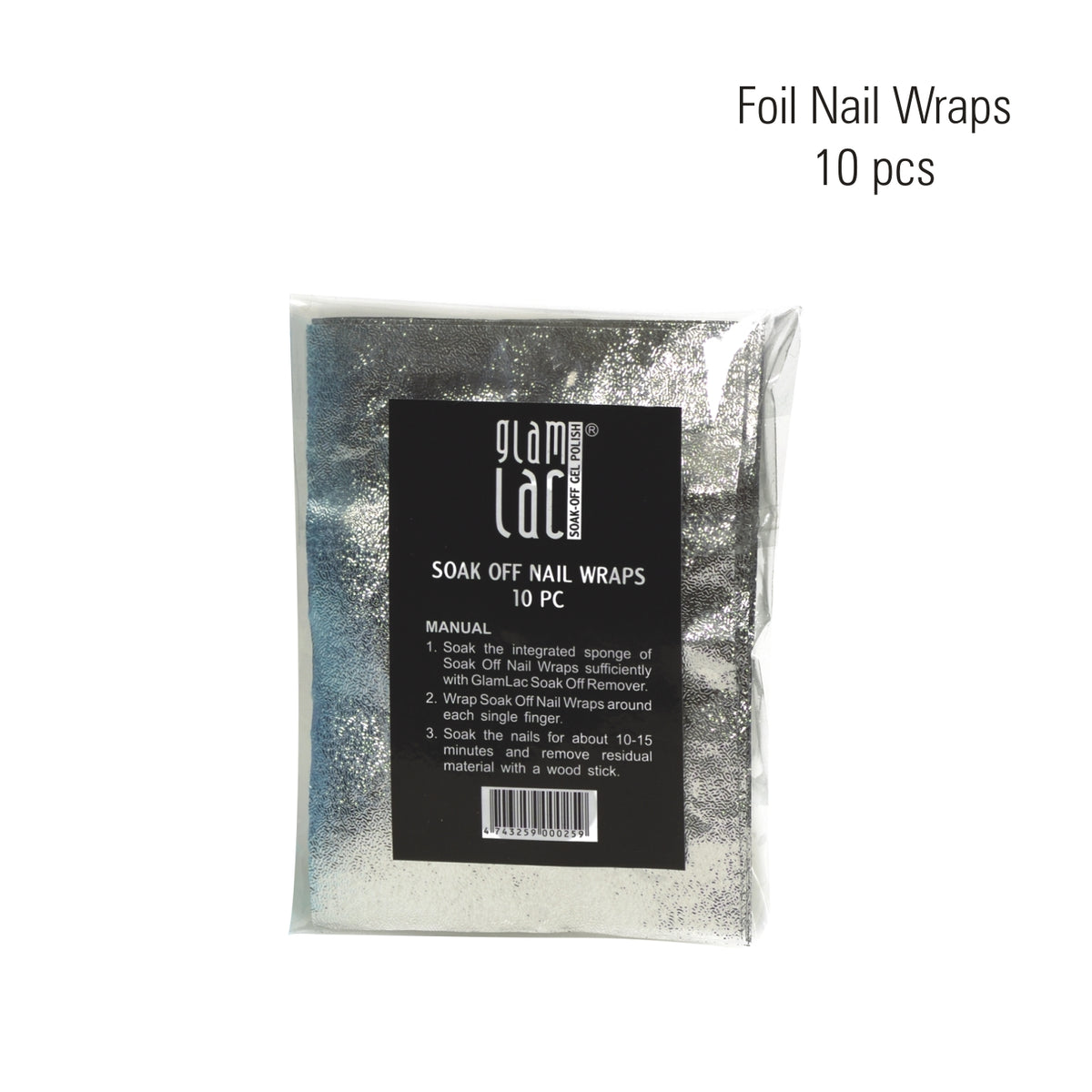 Gel Polish Foil nail wraps 10 pcs